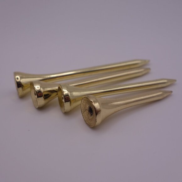 Gold Color Metal Golf Tees and Gold Color Metal Green Ball Mark Tool - Picture 5 of 16